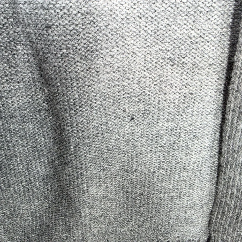 Sisters Cardigan Women's M Gray Wool Knit Faux Fur Short Sleeve Boho